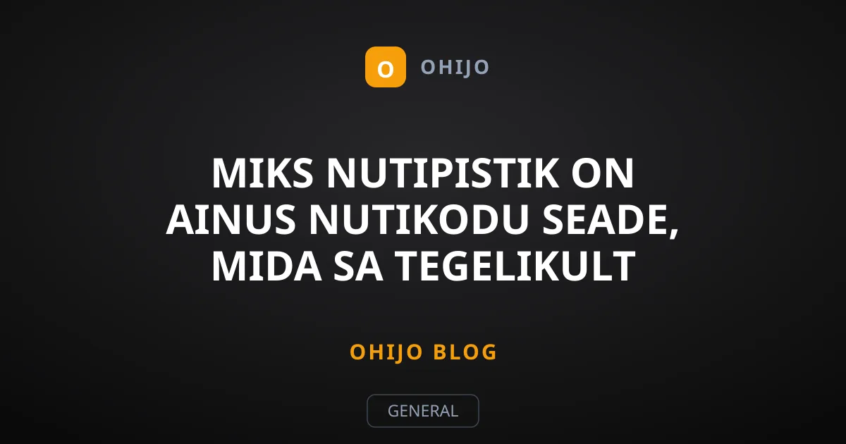 Miks nutipistik on ainus nutikodu seade, mida sa tegelikult vajad?